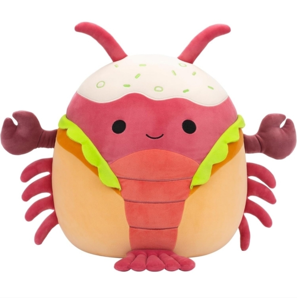 Adorable Pink and Orange Plush Toy Squishmallows Original 14-Inch Lorono Lobster
